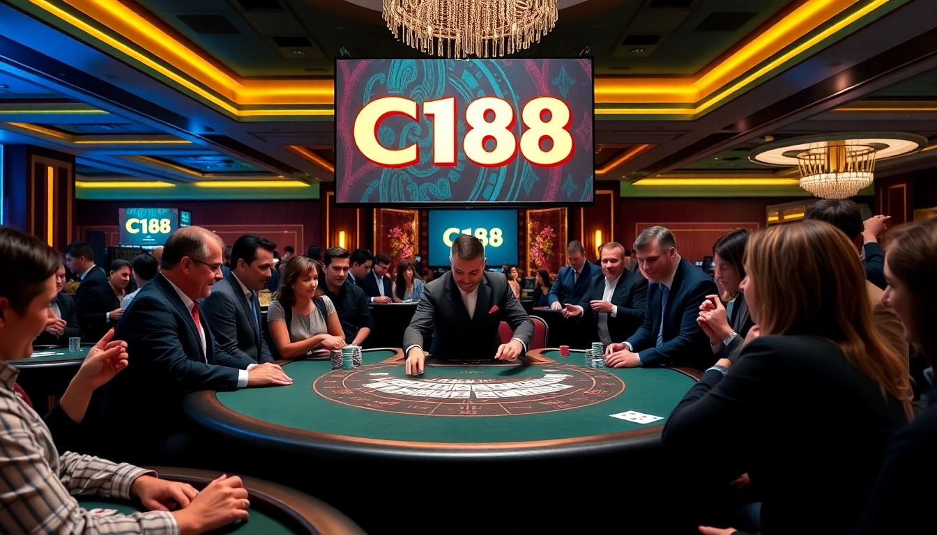 Engaging players enjoy high-stakes games at C168's premium casino tables.