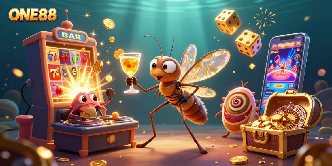 Engage with thrilling ONE88 casino games amidst vibrant jackpot excitement and dynamic 3D elements.