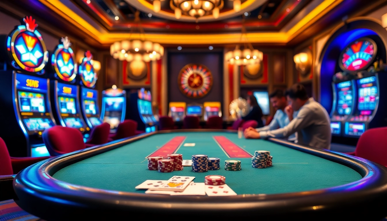 Action-packed casino scene with players at a poker table, highlighting C168 strategies.