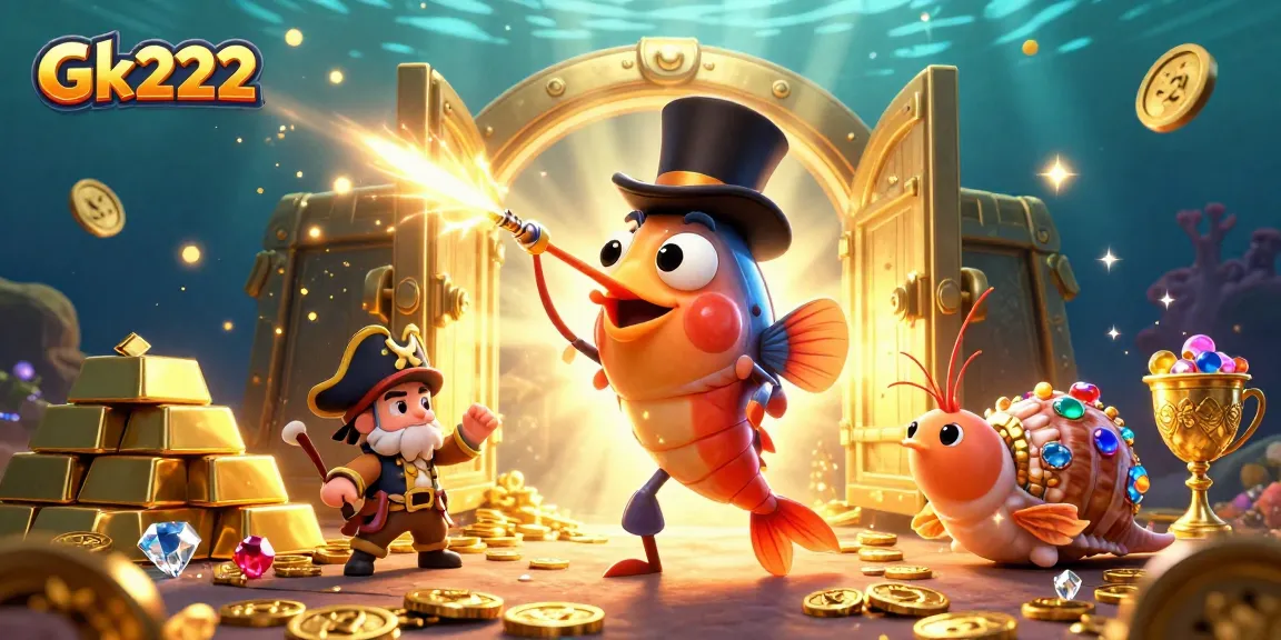 Explore Gk222's vibrant 3D casino world, where luck meets treasure in an immersive gaming scene.