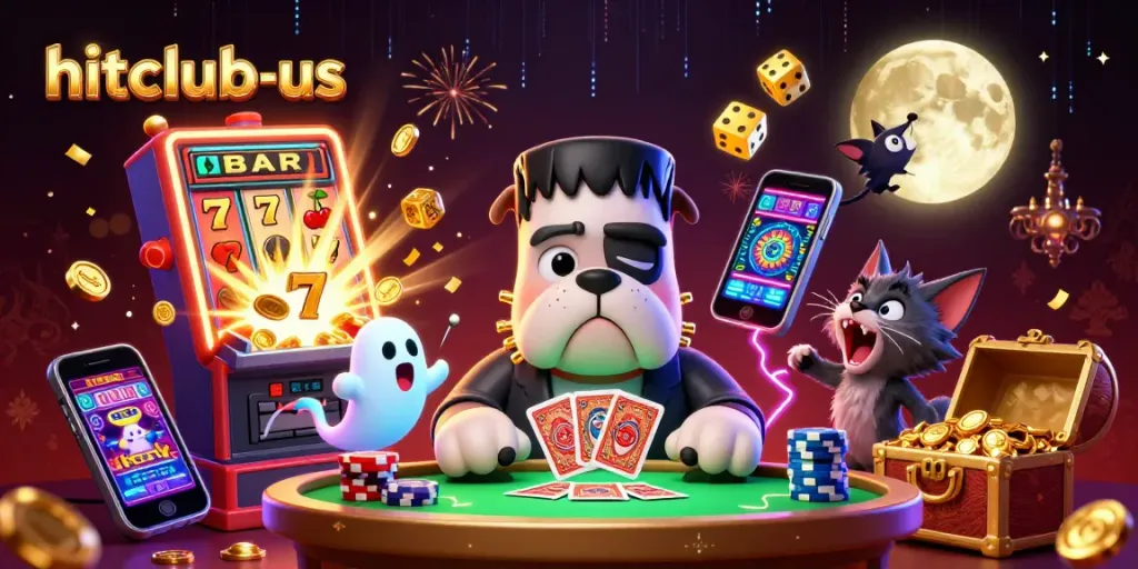 Experience the thrill of hitclub-us with vibrant casino characters and explosive slot action.