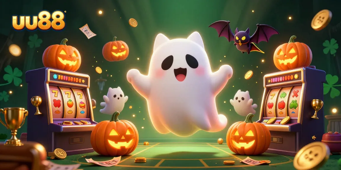 Experience the thrills of uu88 in a lively haunted casino, as our ghost cat and bat unveil big wins!