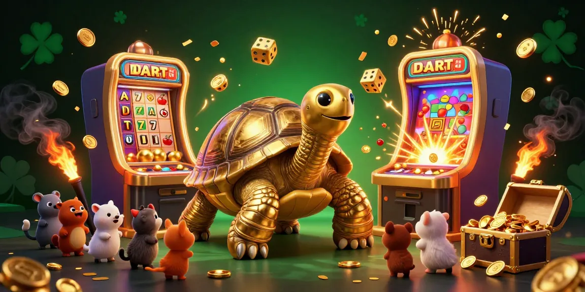 Engage with DEBET's vibrant casino universe, featuring a golden tortoise pinball machine in action.