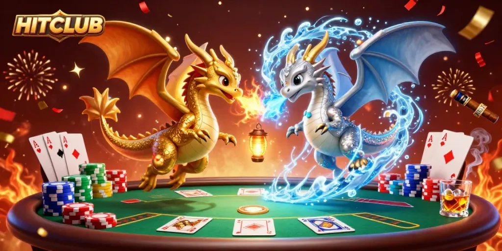 Experience the thrill of HITCLUB with dynamic dragons and vibrant casino action!