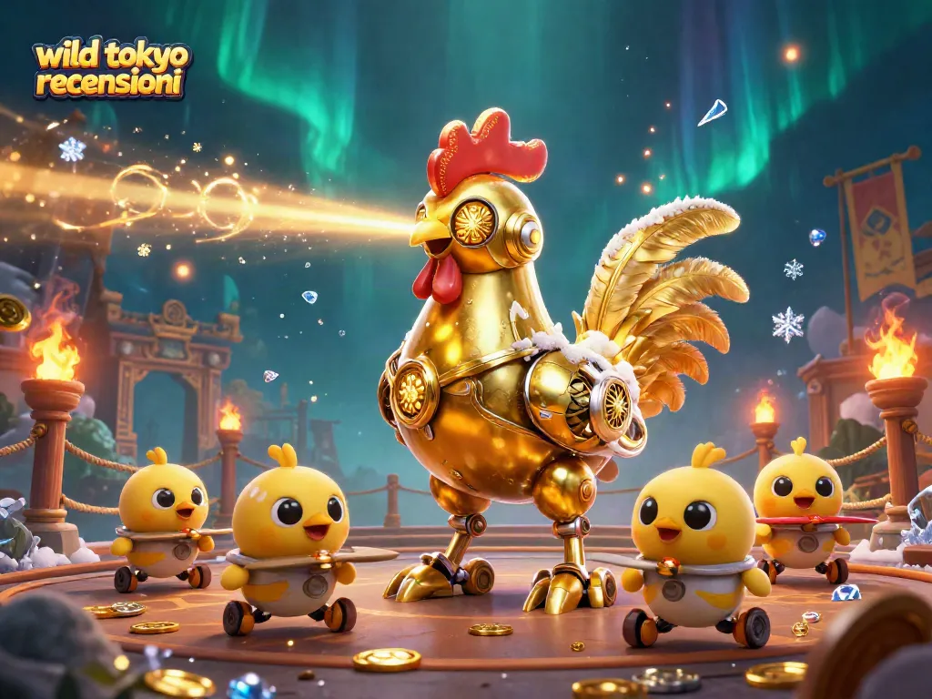 Engage with wild tokyo recensioni showcasing a dynamic 3D casino scene filled with golden coins and gaming elements.