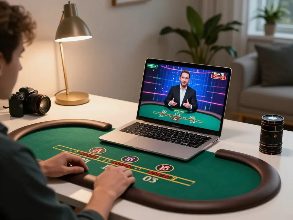 Engaging in a live dealer blackjack game on https://net88.wtf/ showcasing home gaming atmosphere